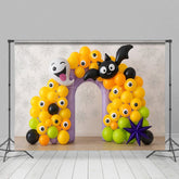 Aperturee - Aperturee Playful Halloween Balloon Arch Cake Smash Backdrop